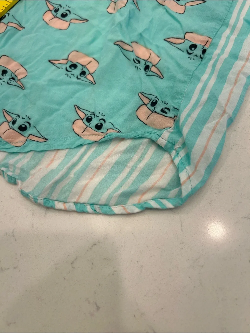 Turquoise Striped & Printed Sleep Shorts - Picture 9 of 10